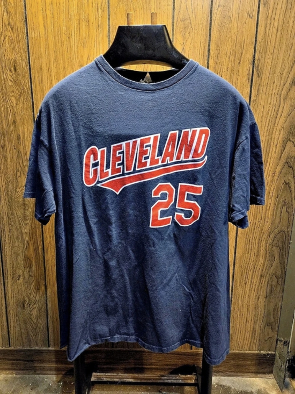 Cleveland Indians  25 Jim Thome tee Vintage 90s Y2K Delta Tag XL